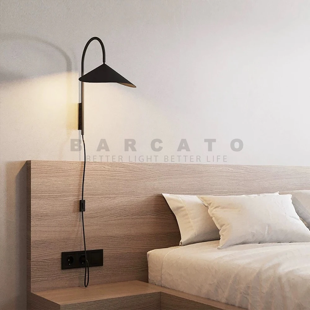 Italian Wall Lights Modern Adjustable Reading Lighting for Beside Bedroom Hotel Living Room Leaf  LED Lighting Home Decoration