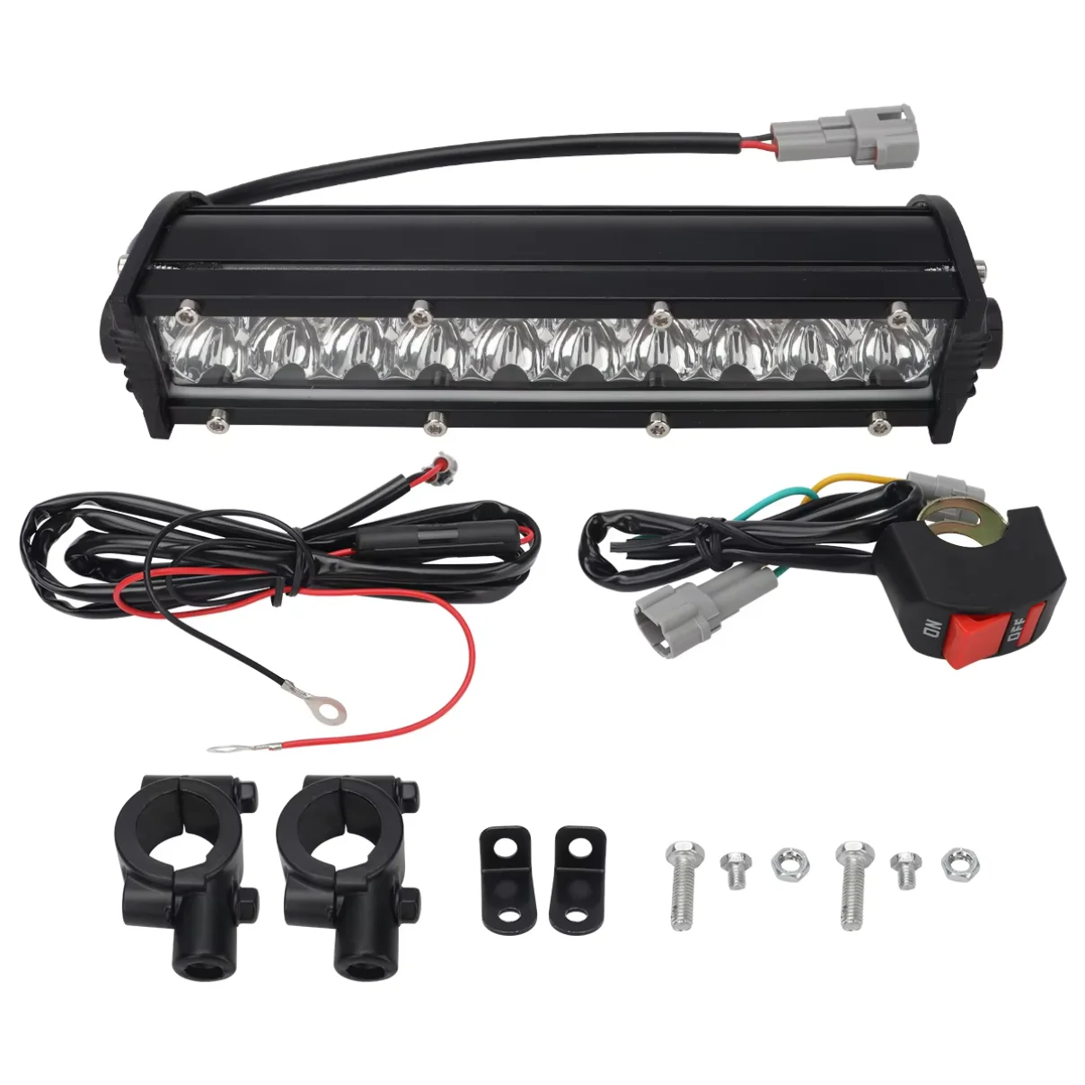 

Motorcycle Headlight Light Handlebar LED Light Bar Set 60W LED With switch Kit Fits Most 7/8” Handlebars White Yellow Flicker