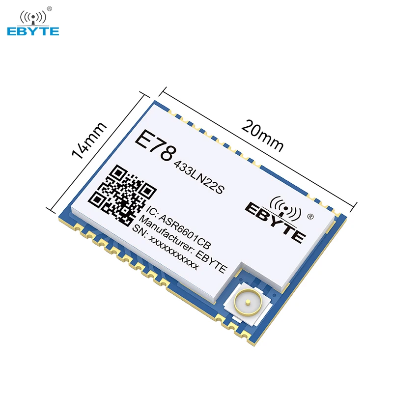 ASR6601 LoRa SoC RF Module 433MHz EBYTE E78-433LN22S(6601) 22dBm 5.5KM LoRaWan Node Module IPEX/Stamp Hole Low Power Consumption