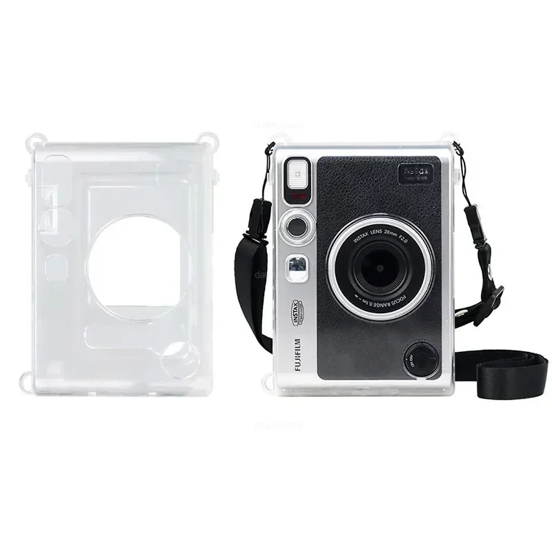 

Прозрачный чехол для Fujifilm Instax Mini EVO Instant Film Camera Crystal Hard Shell со съемным плечевым ремнем
