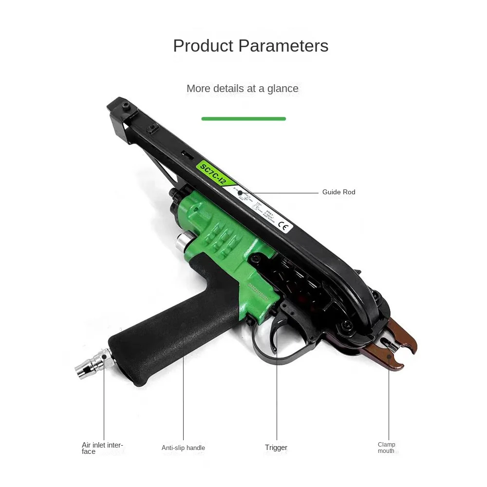 Imagem -04 - Alifix Pistola Pneumática C-ring Pistola de Prego de ar Alicate de Anel de Porco Original e Autêntico Sc760c