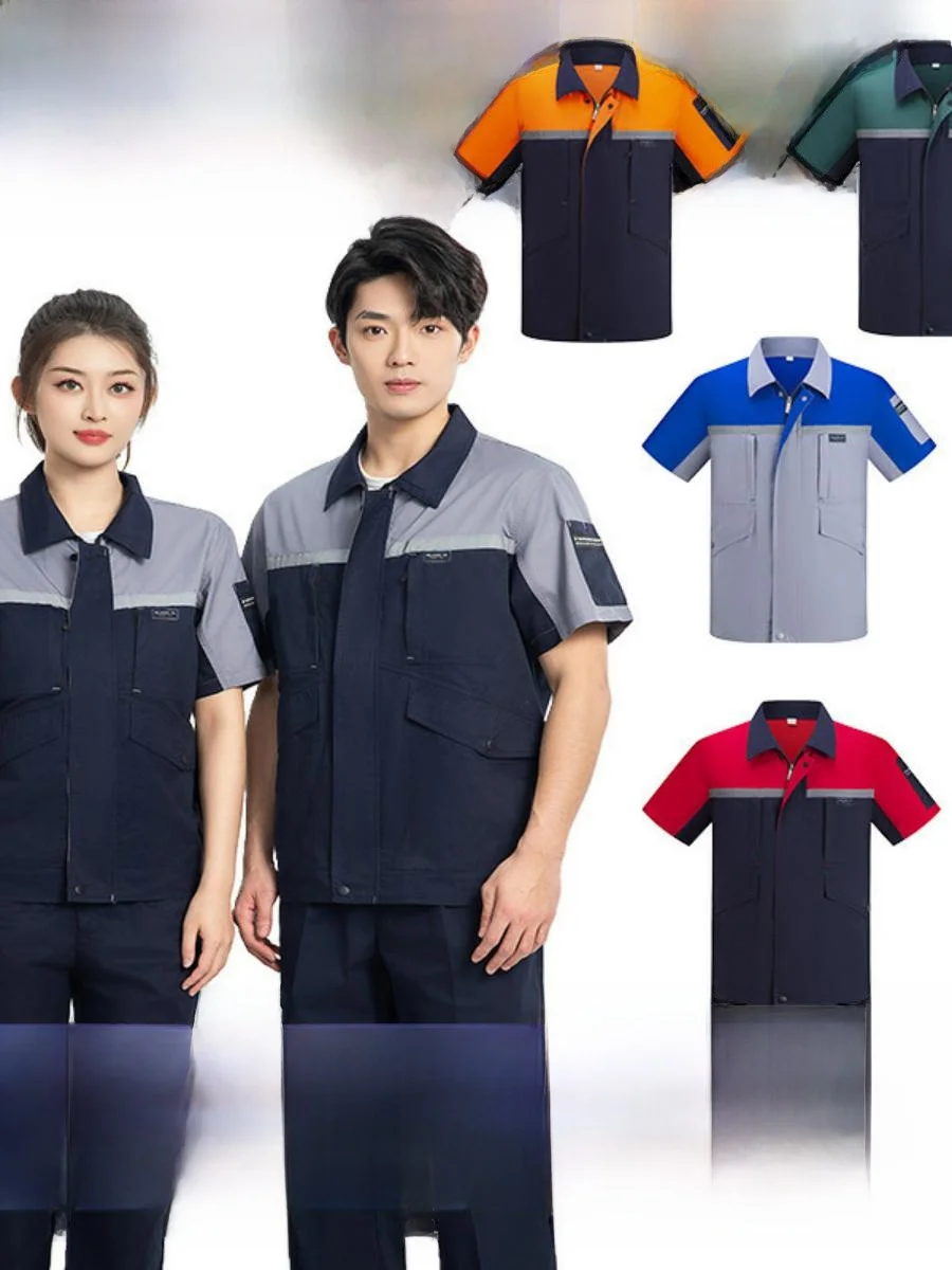 ensemble-de-travail-exterieur-haute-qualite-a-manches-courtes-fin-pour-l'ete-tenue-de-protection-pour-l'entretien-et-le-nettoyage-style-m