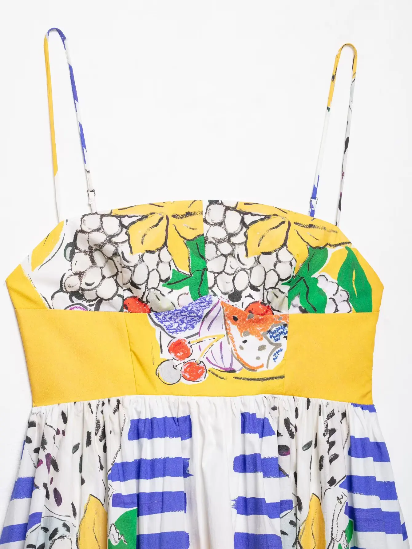 Zevity 2025 Donne Sexy Estate Frutta Patchwork Stampa Mini Sling Dress Femminile Chic Cerniera Laterale Casual Sottile Del Partito Abiti DS9305