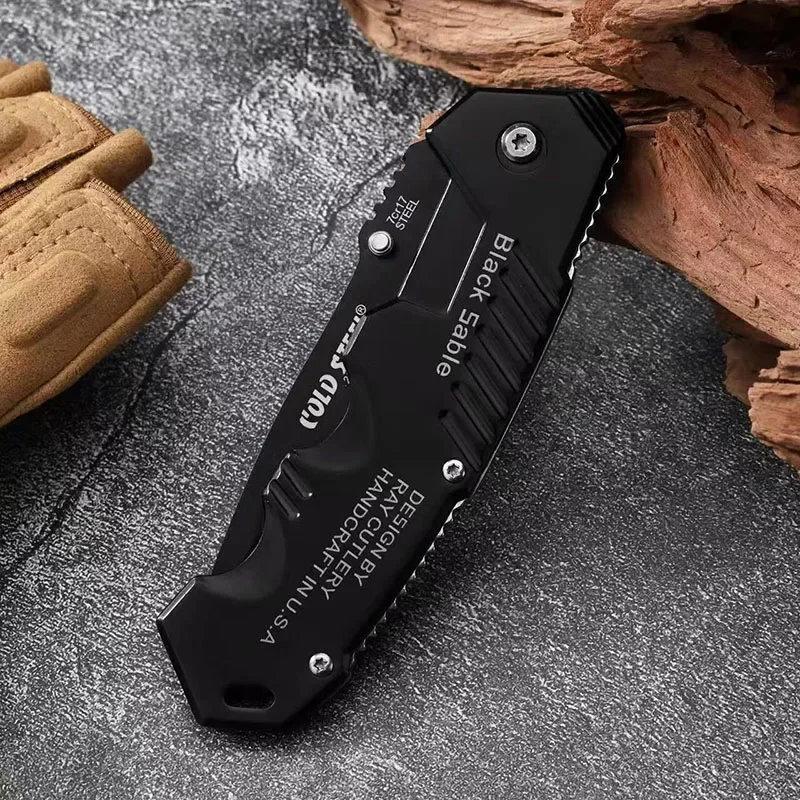 Portable Multifunctional Folding Survival Knife with Sharp Pocket Knife Suitable for Outdoor Camping and Wilderness Survival