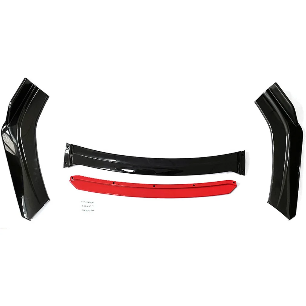 4PCS Universal Car Front Bumper Lips Kit Impact Resistance Spoiler Splitter Scratch Resistance Front Bumper Lip Chin