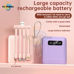 Power Bank Case Kit Self-wired Detachable 4-wire 3*18650 Battery Mobile Power Kits DIY Charging Treasure Kit With LED Light