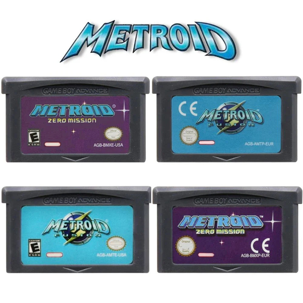 Metroid Series GBA Game 32-bit Video Game Cartridge Console Card Fusion Zero Mission for GBA NDS USA EUR Version