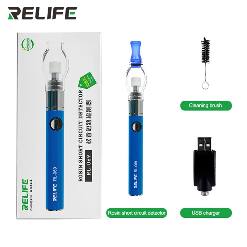 RELIFE RL-069 Glass Rosin Atomizing Pen For Mobile Phone Motherboard PCB Short Circuit Detection Rosin Diffuser Repair Tools