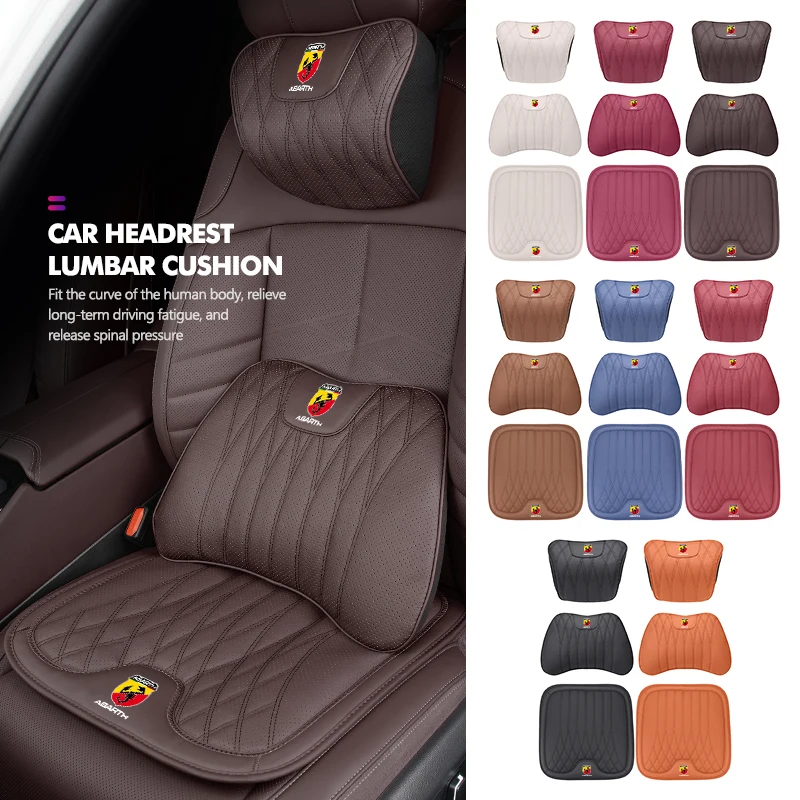 

Car Headrest Waist Rest Neck Support Lumbar Cushion Soft Pillow For Abarth Stilo Ducato Palio Bravo Linea Doblo 500 Grande Tipo
