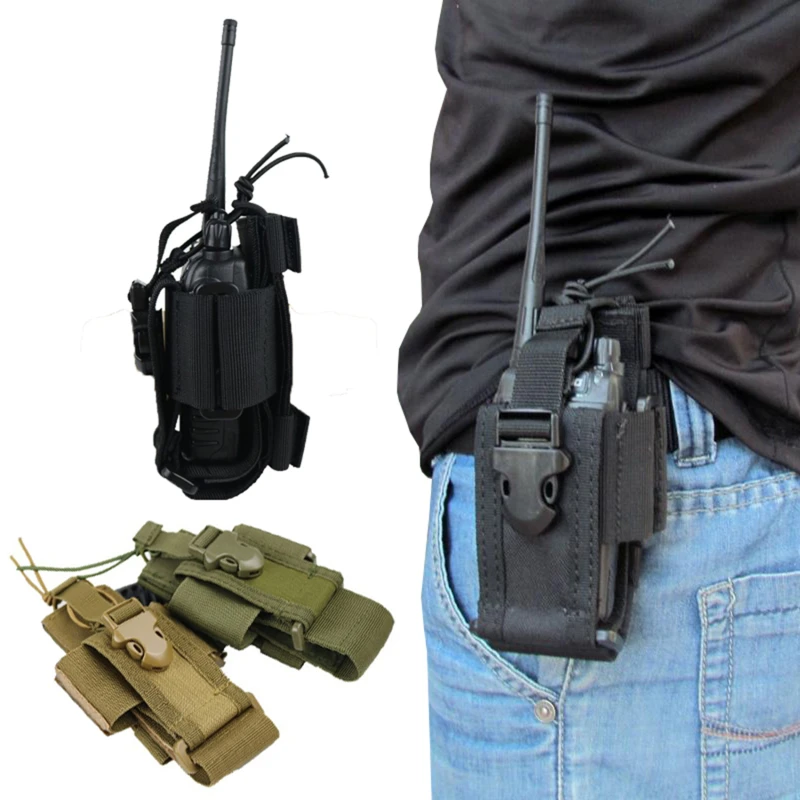 

Adjustable Tactical Radio Holder Bag Molle Two Way Radio Holster Pouch Holder Oxford cloth Duty Storage Case Walkie