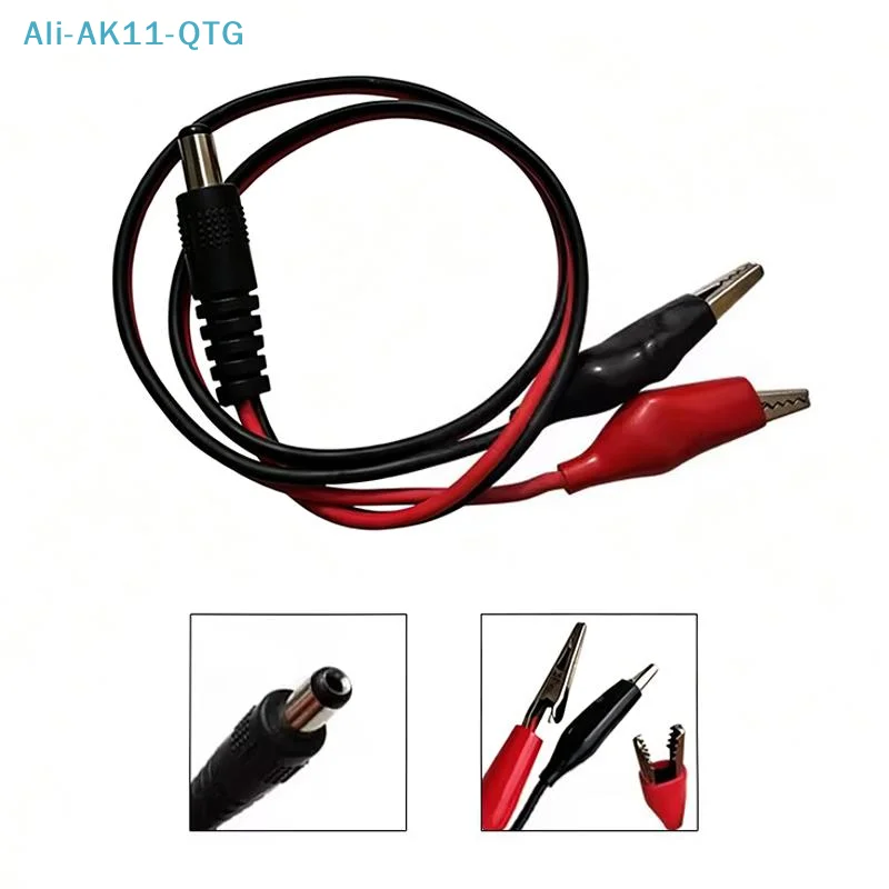 NEW 2 Alligator Clip To 1 Male Or Female DC Power Plug Connector Adapter DC 5.5*2.1mm Clips Crocodile Test Leads
