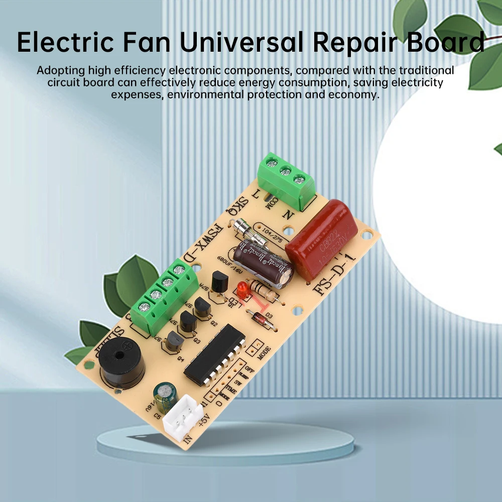 Electric Fan Universal Repair Board Universal Modified Circuit Board with Controller Remote Control for Air-Conditioning Fan