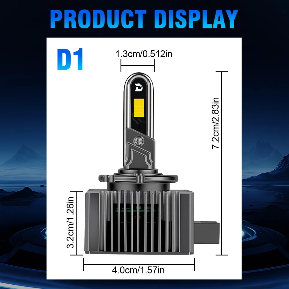 2x D1S D1R LED Headlights 50000LM Turbo Lamp Double U Copper Tube For Peugeot 508 2011 2012 2013 2014 2015 2016 2017 2018 508 SW