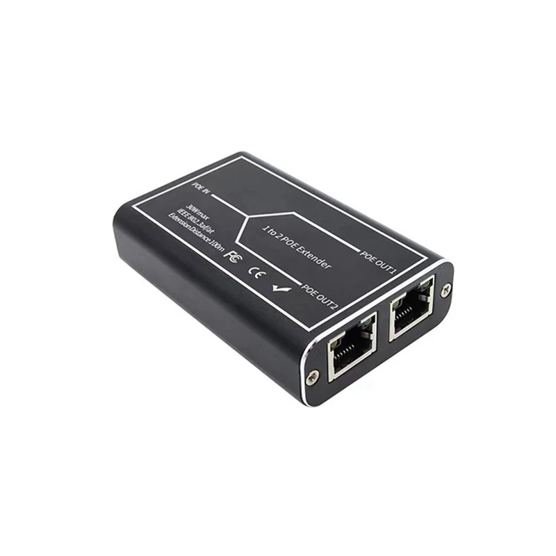 2 Port POE Extender 100Mbps With IEEE 802.3Af Standard For NVR IP Camera IP VOICE POE Extend POE Range 100 Meters