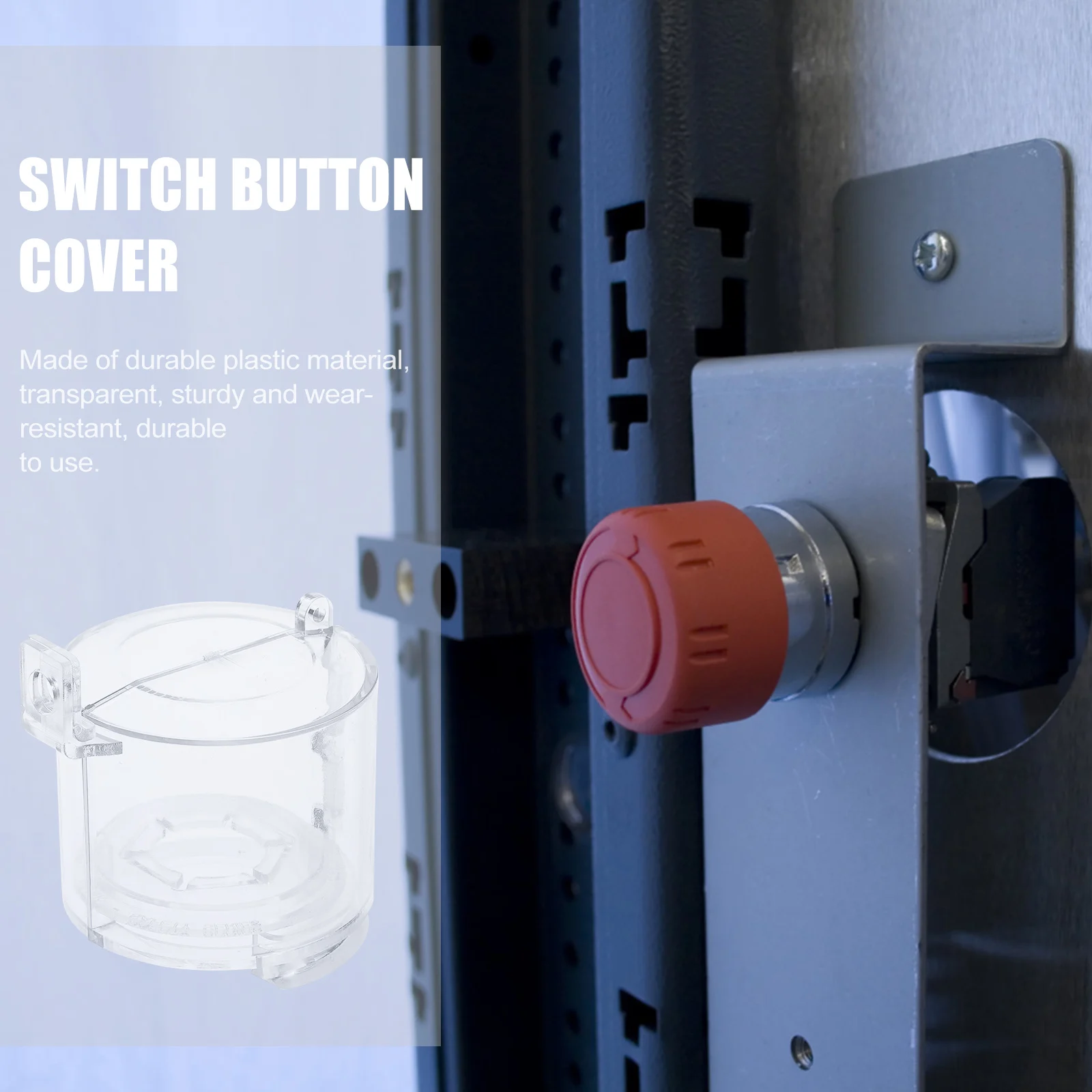 

Plastic Transparent Button Protector Switch Suitable Circuits Electricians Machinery Homes Dust Protection Emergency
