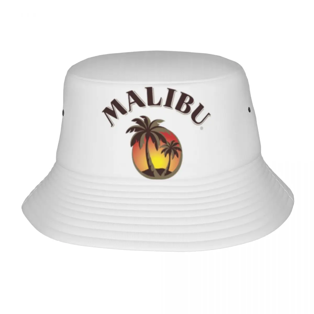 MALIBU Bucket Hat For Unisex Coconut Drunk Fisherman Hats Funny Beach Travel Caps Breathable Hip Hop Custom DIY Sun Hats