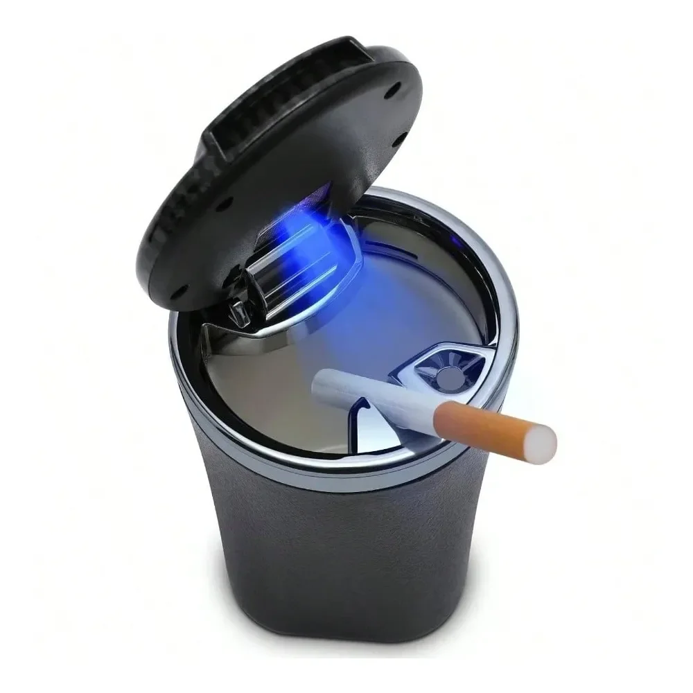 

Steel Auto Ashtrays With Lid Car Ashtray Smell Proof Portable Smokeless Detachable Windproof Extinguished Butt Bucket Ash Tray
