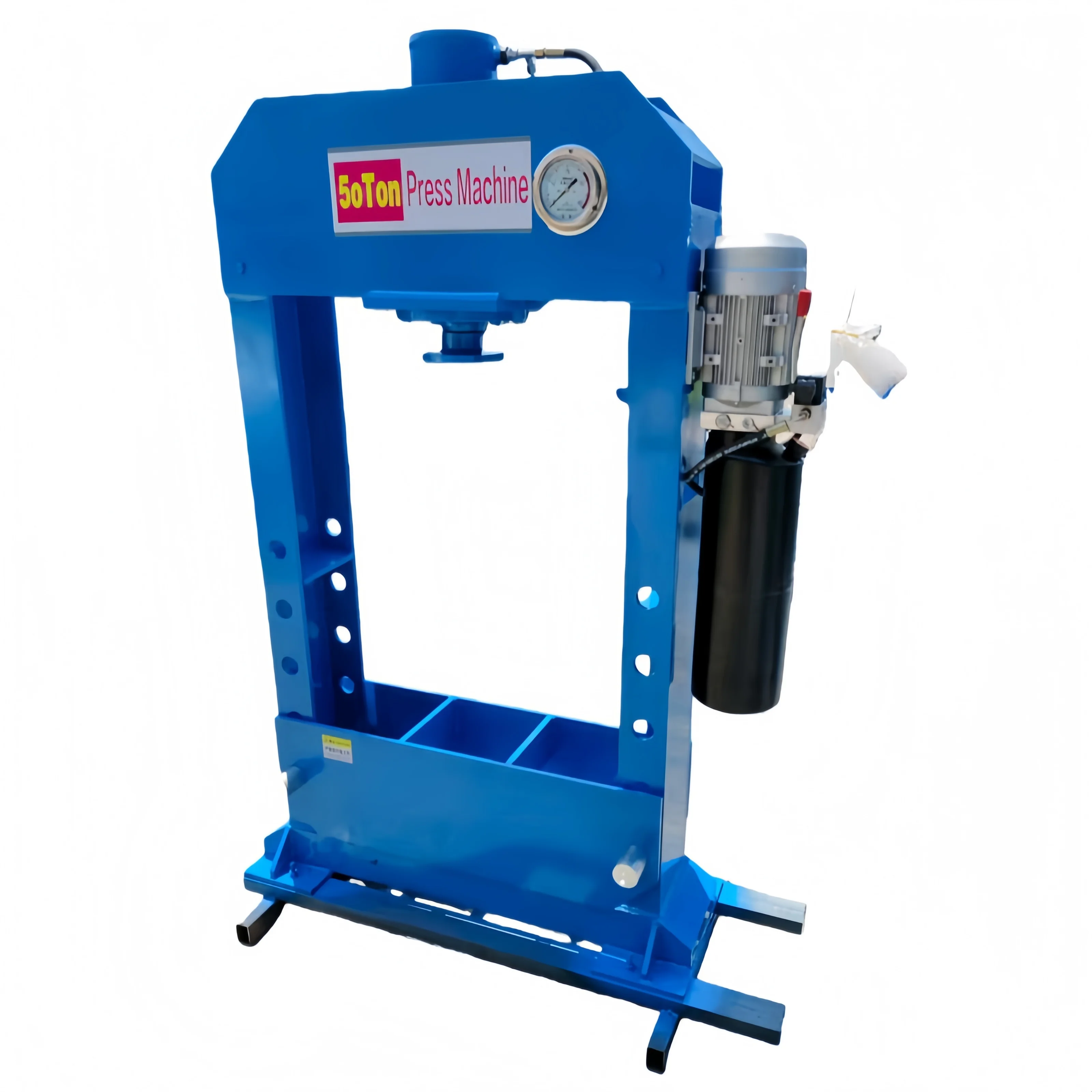 Punching Machine Auto Repair Tools 380V 1.5kw Heavy Duty Electric Hydraulic Shop Press 50T Gauge