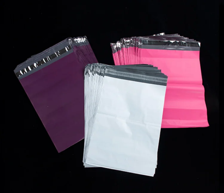 50/100PCS Purple Poly Mailer Adhesive Envelope Bag Light Proof T-shirt Gloves Gift Shoes Box Express Gift Packaging Pouches