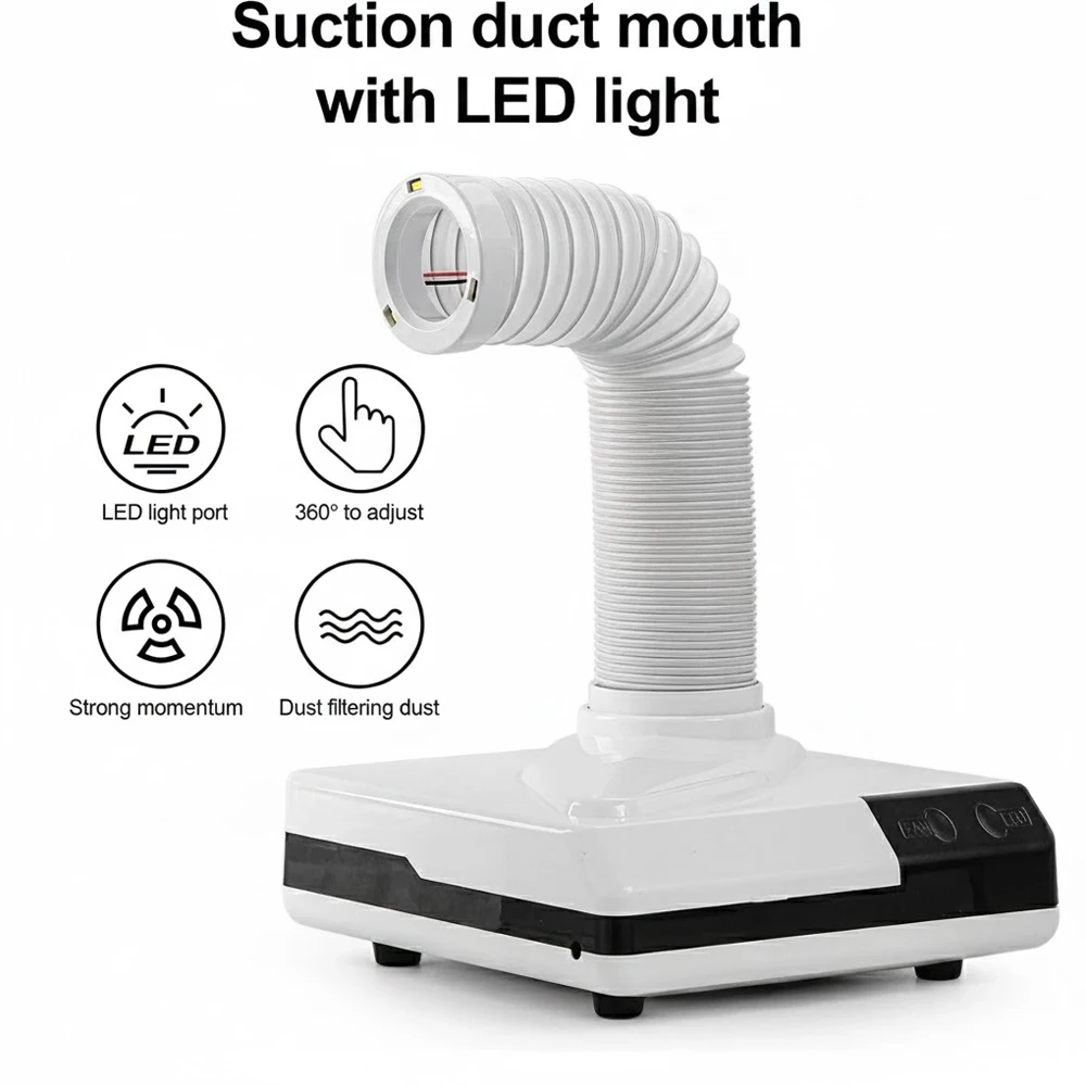 

60W LED Dental Dust Collector Extractor Lab Vacuum Cleaner Dust Suction Machine for Dental Polishing Dentist Equipment Tool