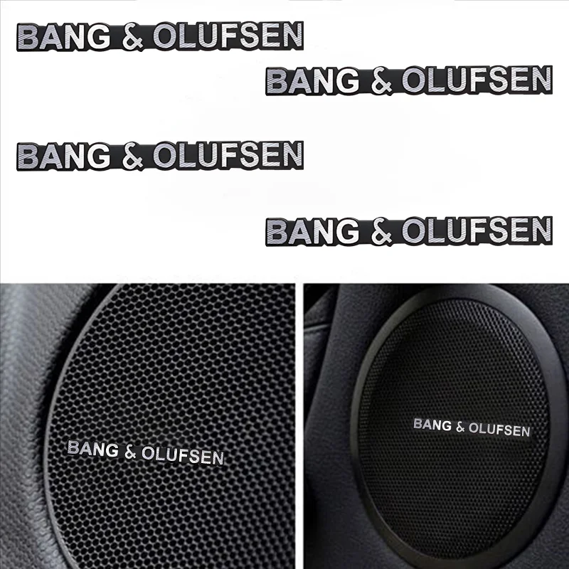

2/4/8pcs for B&O BANGOLUFSEN car Hi-Fi Speaker audio Speaker Badge stereo Emblem sticker styling accessories Aluminum sticker