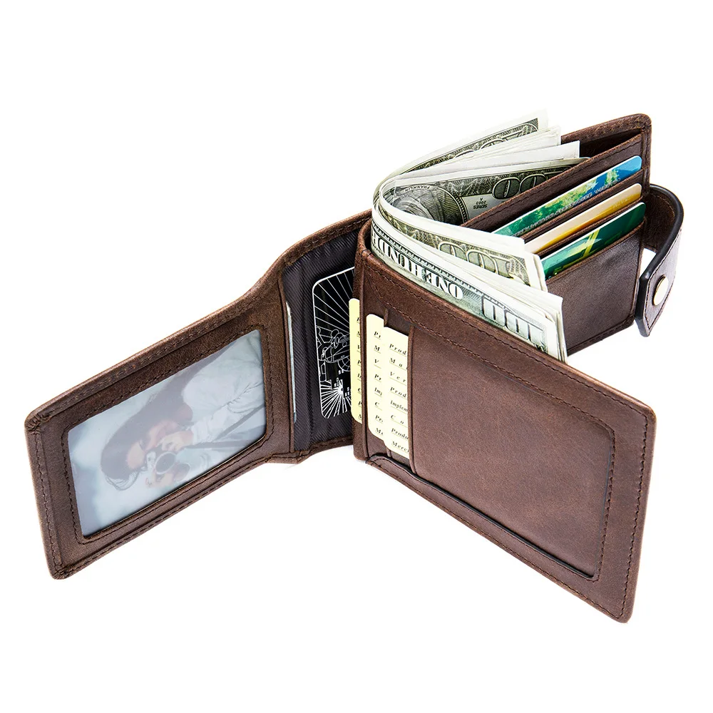 2023 new style fashion men's wallet thin driver's license leather wallet leather portable coin purse