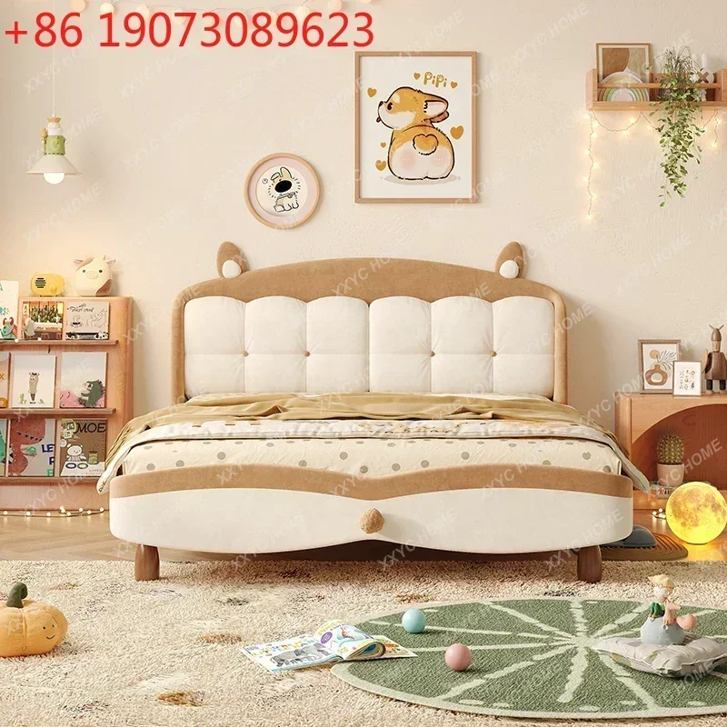 Corgi Soft Pack Bed Solid Wood Children's Bed For Boys And