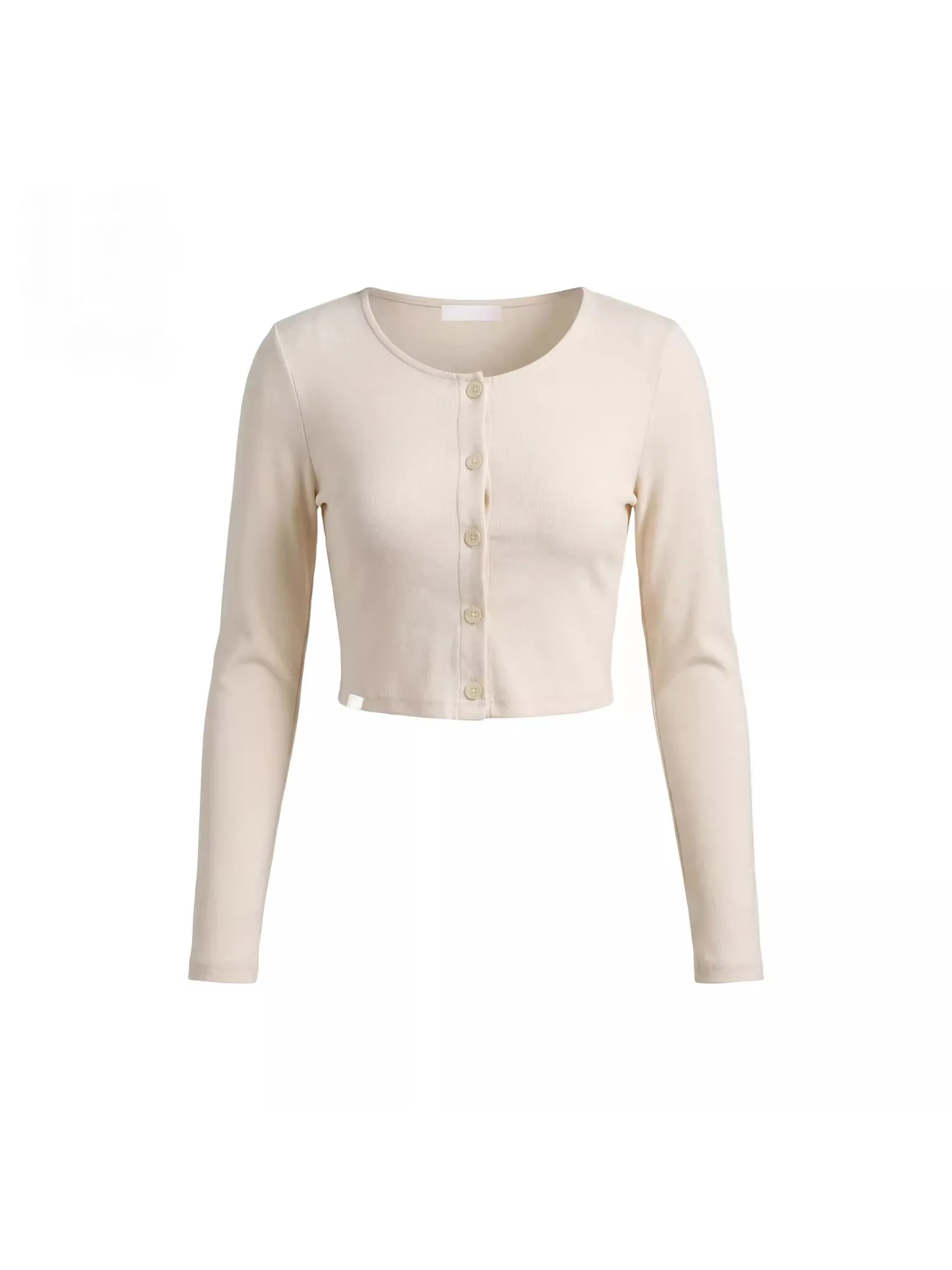 

Женский кардиган Slim Fit с круглым вырезом на одной пуговице, повседневный, весна-лето, новинка, дышащий полиэстер