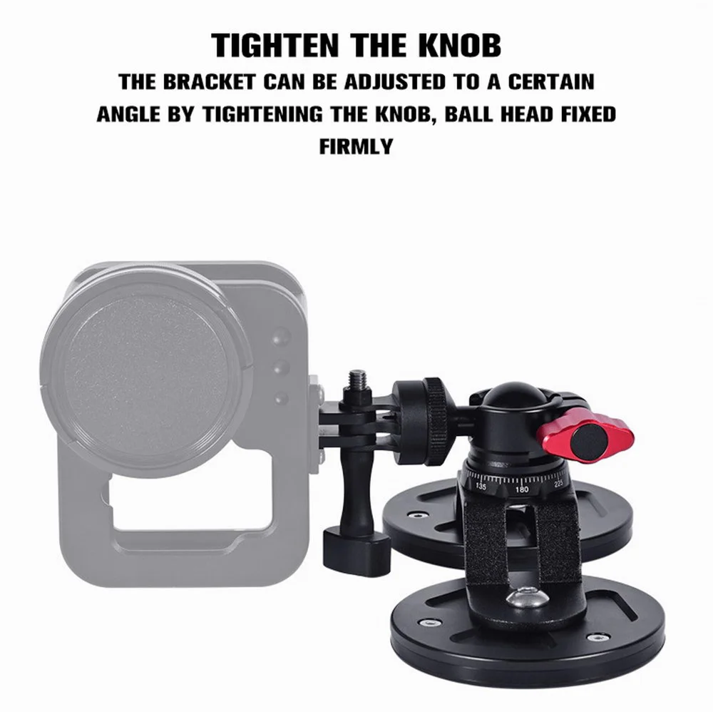 Uniwersalna metalowa kamera magnetyczna przyssawka w 360 głowica kulowa do Insta360 Gopro przyssawki uchwyt samochodowy do montażu na szybie akcesoria