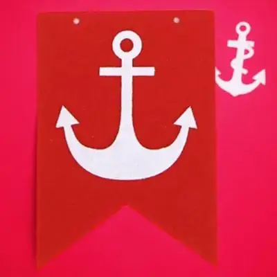 

Sailing Banners Ocean Theme Hanging Decor Waterproof Felt Material for Party Table Window Mantel Outdoor Garden Celebration