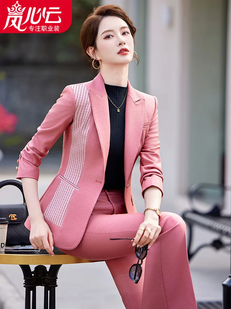 2024Young Fried Street Business Suit Tailored Suit Formal Clothes Women's Suit Overalls Dignified Goddess Fan High End Luxury989