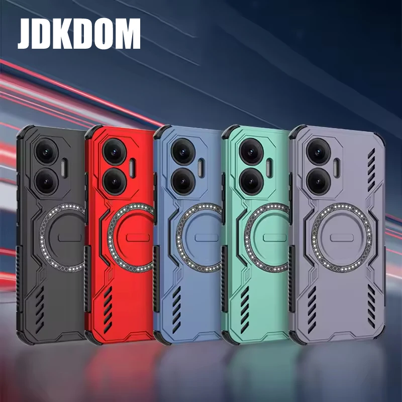 JDKDOM حافظة هاتف مغناطيسية مقاومة للصدمات لتبديد الحرارة لهاتف Xiaomi POCO X6 X7 F6 F7 Pro لهاتف Xiaomi POCO F7 Ultra C75 4G
