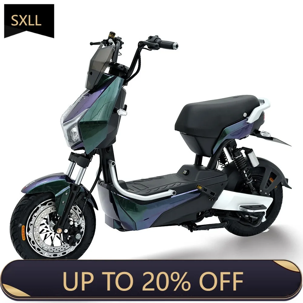 

SXLL Two-wheeled adult electric racing motorcycle 3000 watts powerful 60v food delivery electric cargo bicycle