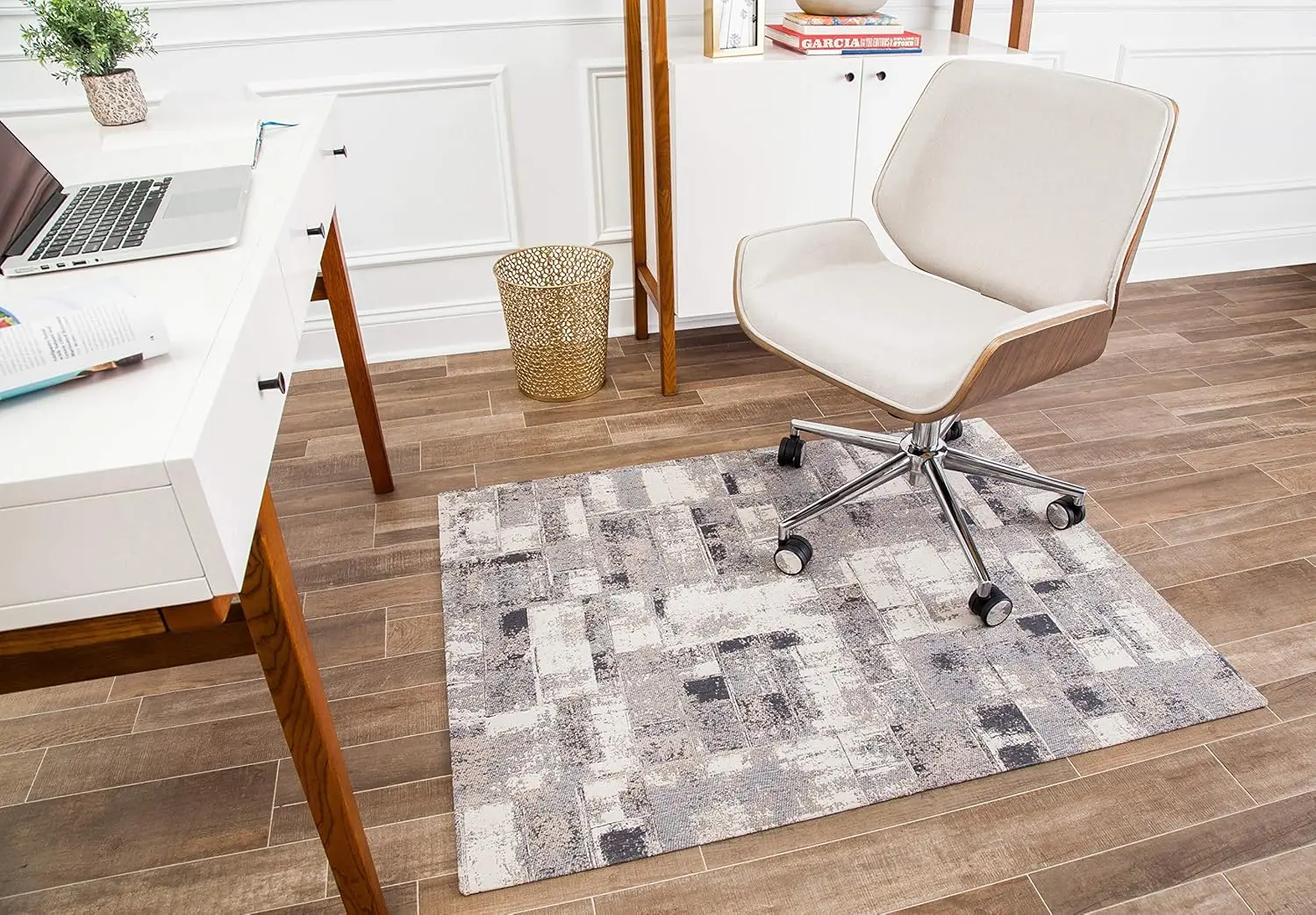 

Jacquard Woven Office Chair Mat for Carpet and Hardwood Floors, Anti-Slip Backing, Low Pile Floor Protector (36x48 inches)