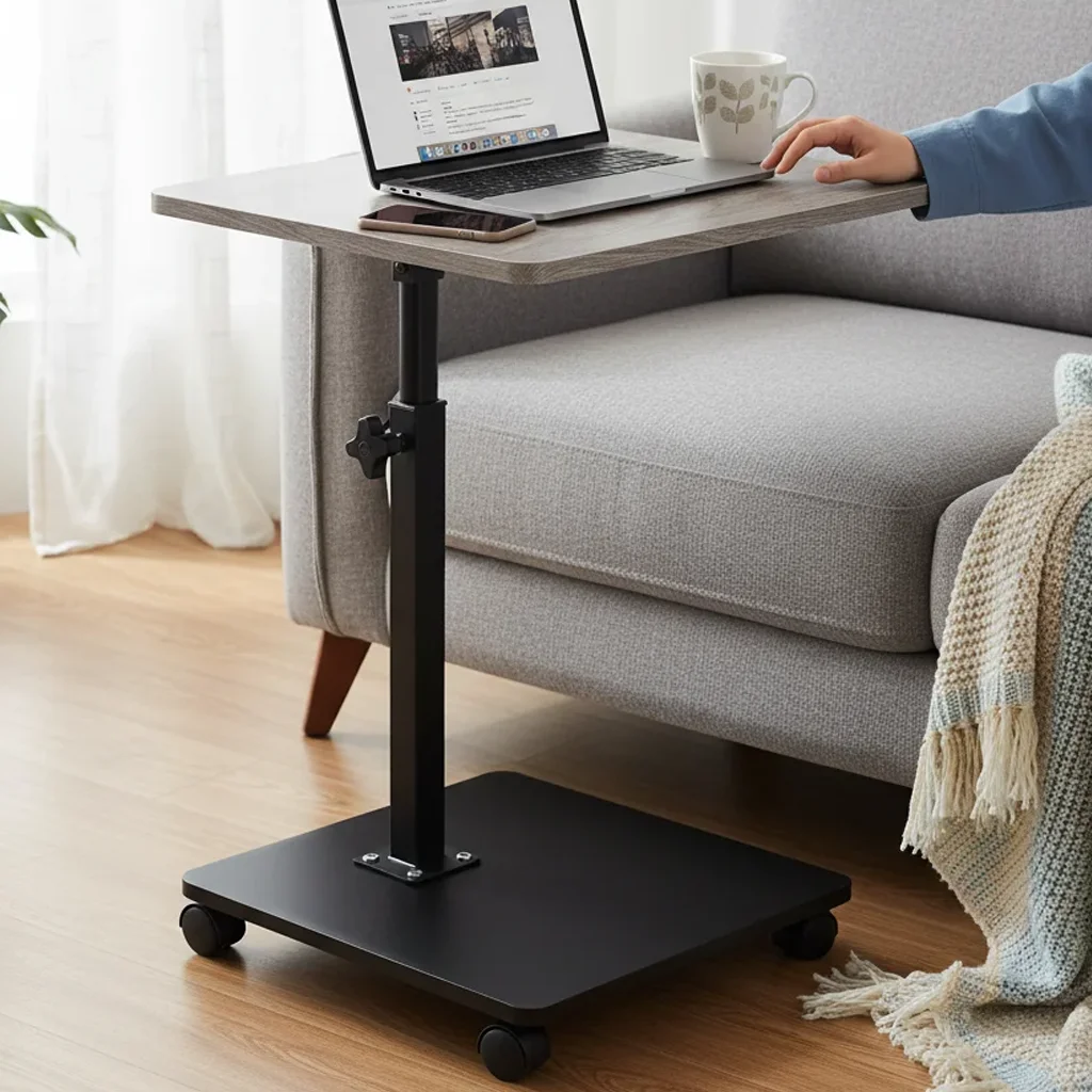 

Регулируемый журнальный столик-трансформер C-образной формы, мобильный стол для хранения, прикроватный столик для спальни