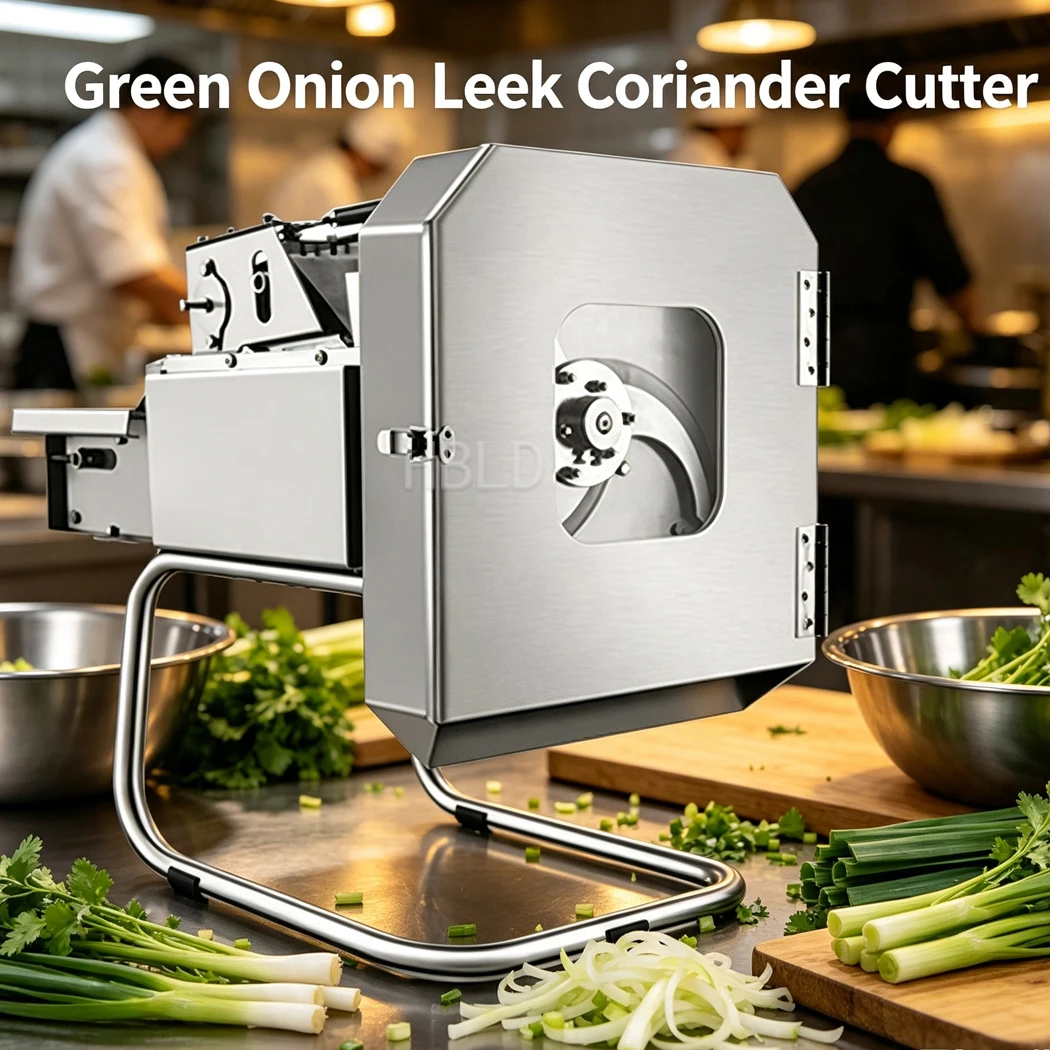 HBLD Commercial Vegetable Cutting Machine, Electric Food Slicer 240W Stainless Steel Cutter for Dicing Slicing Minced Meat