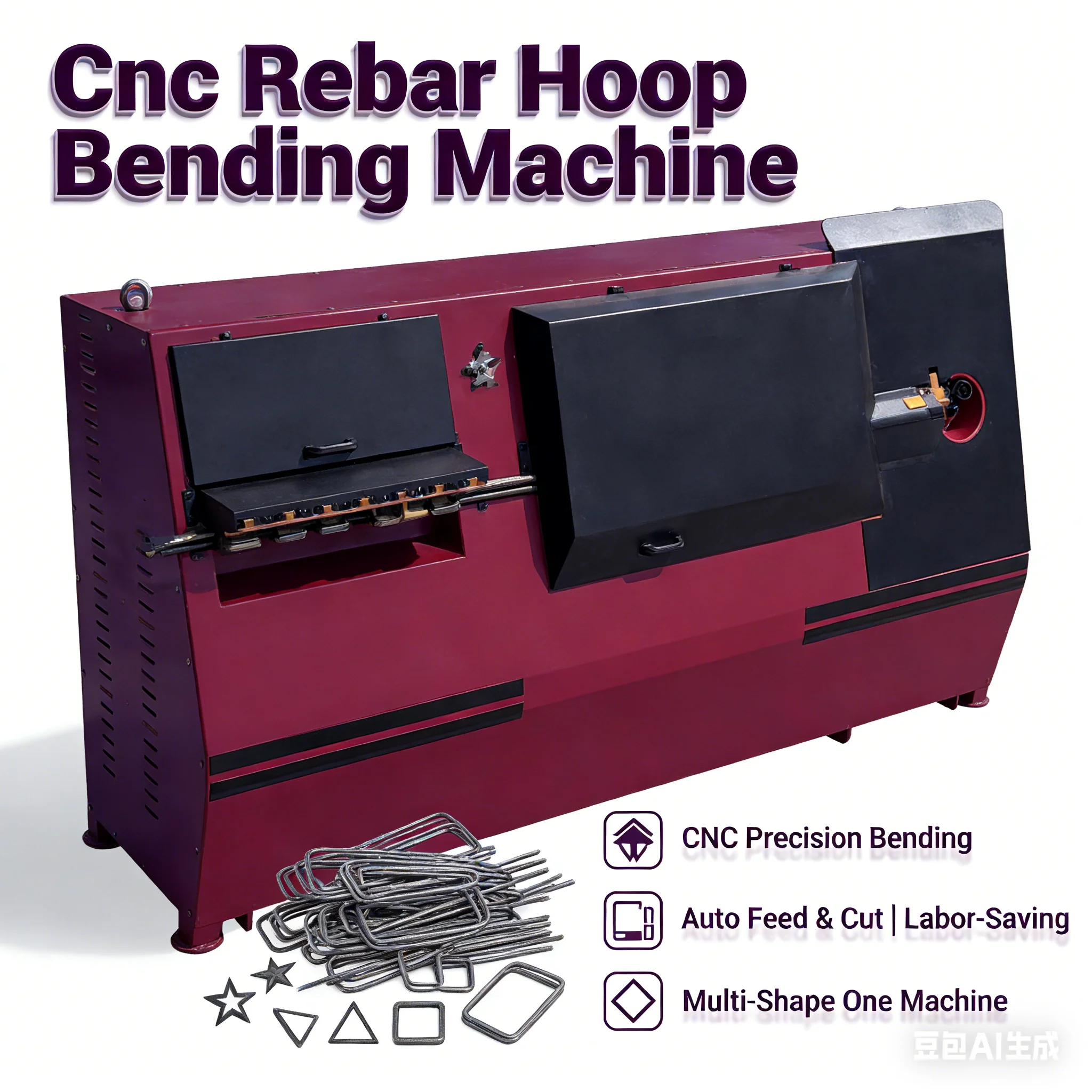 Customized CNC Steel Bar Bending And Hoop Integrated Machine For Stirrup Production