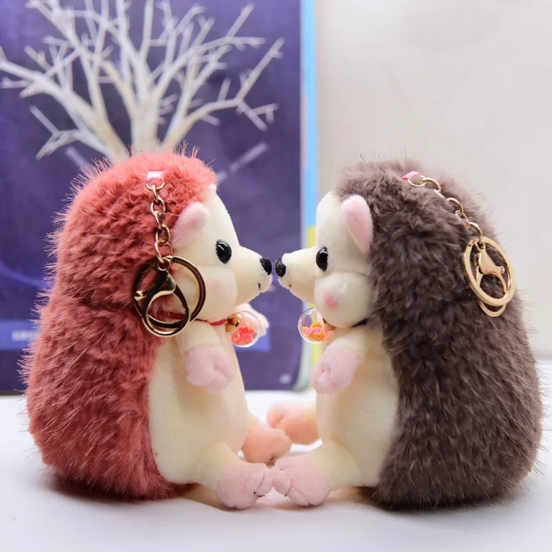 Cute Little Hedgehog Keychain for Girls, Cartoon Plush Toys, Pendant Doll, Kawaii Bag Acessório, Kids Birthday Gift, Novo, 2023