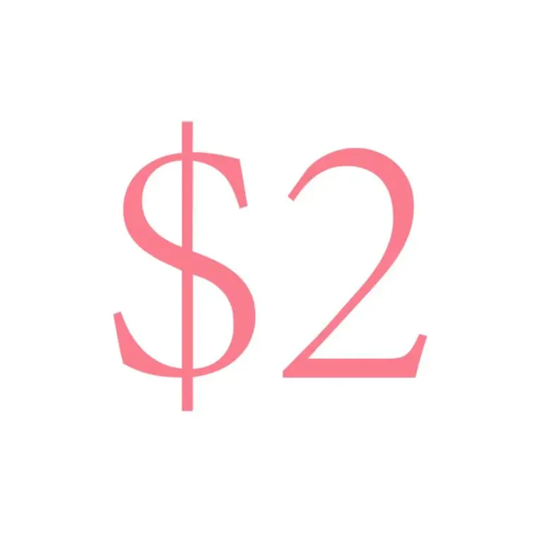 2usd price difference custom