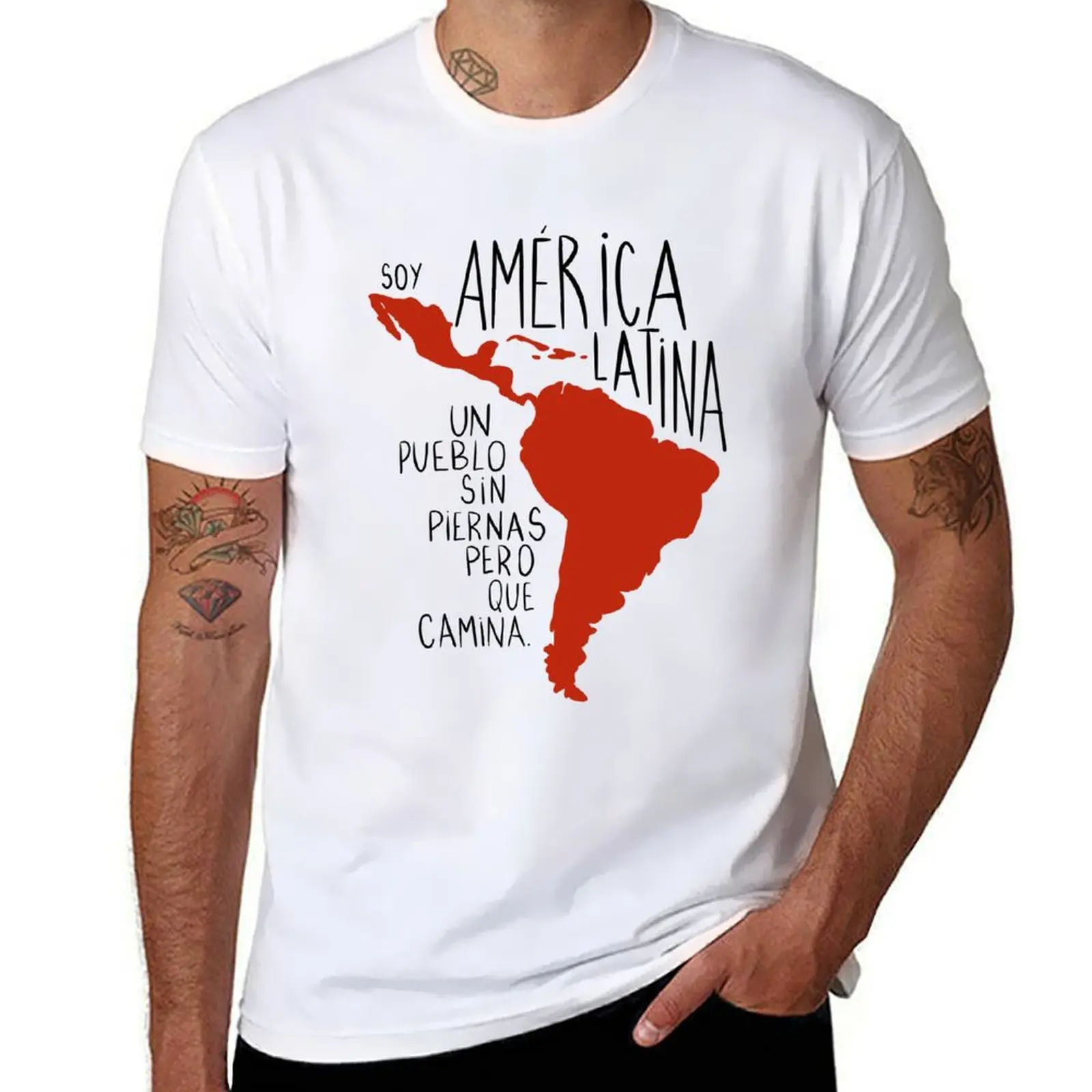 

cotton man t 100% shirts cotton quality shirts América Soy t T-Shirt high Latina