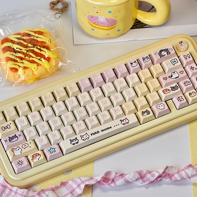 

Hakimi pixel keycaps, original height, PBT material, custom mechanical keyboard keycaps, suitable for 61/68/87/980/108 and other