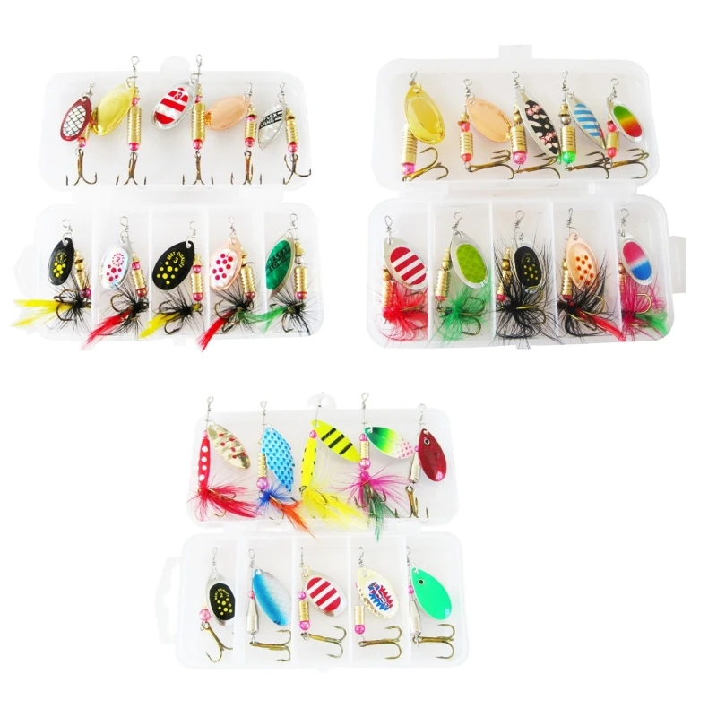 

10Pcs Colorful Spoon Lures Metal Hard Spinner Baits Lures Set Spinner Swimbaits