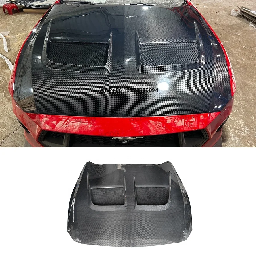 

GTD Style Carbon Fiber Front Hood for Ford-Mustang 2024+ GT Dark Horse S650 Front Bonnet Engine Hood Cover New Car Accessories