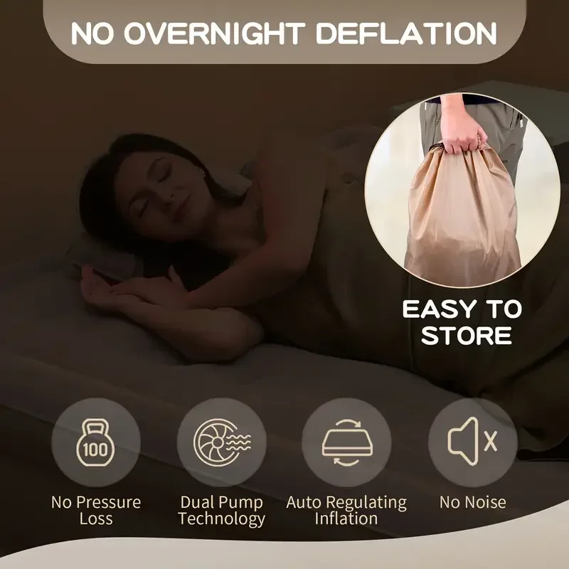Interior Air Mattress Glamping Mats PVC Inflatable Sleeping Mattress Luxury 2 Person Camping Bed Mat Built-in Pump Thicken Mat - view 4