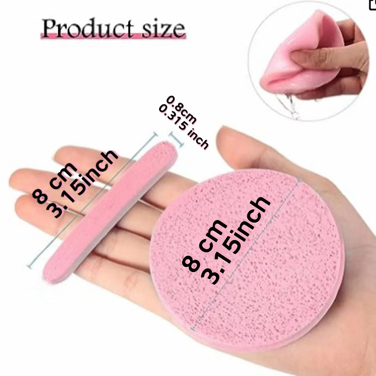 120 pcs/set Facial Sponge Compressed Face Cleansing Sponge Estheticians Compressed Makeup Facial Sponge Round Wash Face Sponges