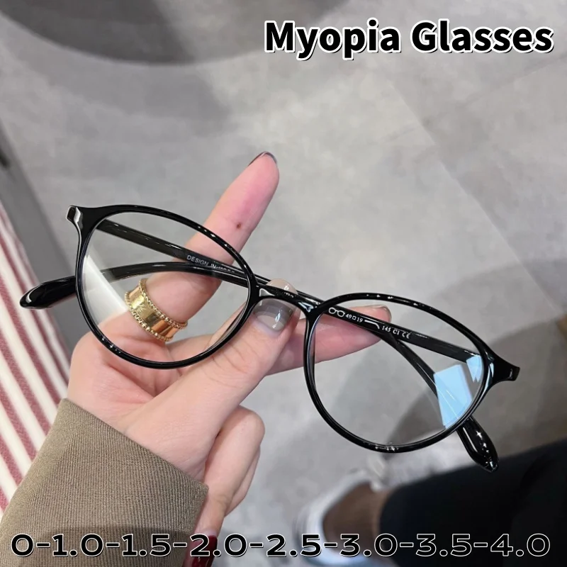 

Small Full Frame Near Sighted Glasses Retro Ultra Light Comfortable Myopia Eyewear Ladies Diopter 0 To -4.0 Luxury Eyeglasses