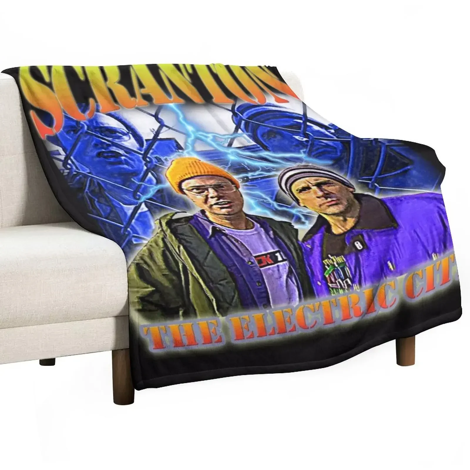 

Scranton: The Electric City Throw Blanket blankets and throws Thermals For Travel Blankets