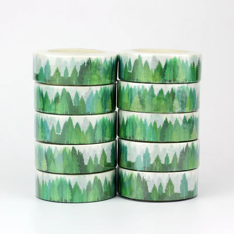 

Bulk 10pcs/Lot Decorative Cute Forest Plants Japanese Paper Washi Tapes Journaling Adhesive Masking Tape Stationery