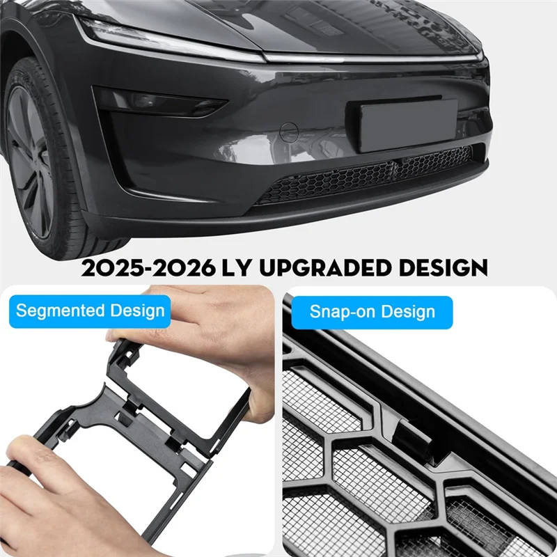 

Front Bumper Air Inlet Vent Cover Grille Mesh Inserts For Tesla Model Y Juniper 2025 Car Accessories Guards