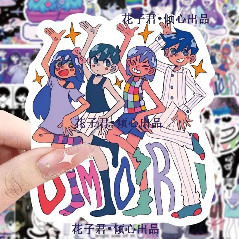 สติกเกอร์ตกแต่งลายกราฟฟิตี้สร้างสรรค์ลายการ์ตูนโอโมริ 50 ชิ้น